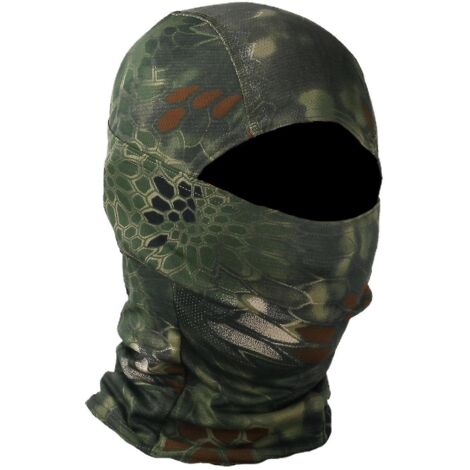 Masque de camouflage, cagoule, couvre-chef pour cyclisme et moto, casque d'entraînement extérieur - Jungle Python