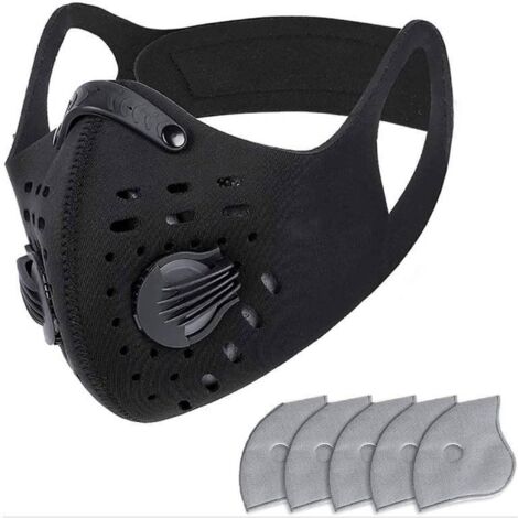 Masque de Cyclisme Anti-poussière Masque Anti-poussière Réutilisable avec Filtre en Carbone pour Moto , Travail du Bois , Cyclisme , Course à Pied