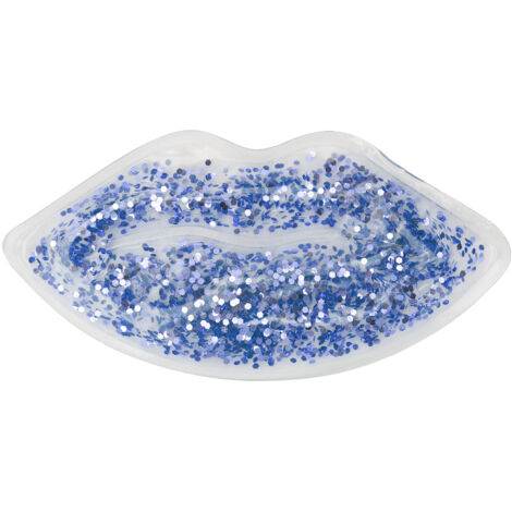 Masque de Gel Rafraîchissant pour Lèvres avec Paillettes - Thérapie par le Froid pour Gonflement et Apaisement