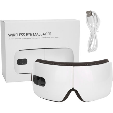 Masque de Massage Oculaire avec Chauffage, Pression d'Air et Vibration pour Détente et Fatigue Visuelle