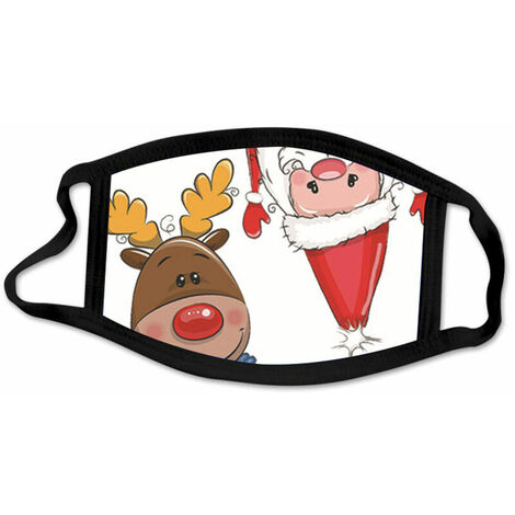 Masque de Noel Masque lavable en coton de dessin anime, style 4 9M4JYRIMXEH