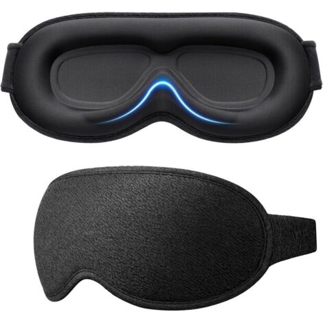 Masque de Nuit Occultant pour Hommes & Femmes, Masque de Sommeil Zero Pression-Design Ergonomique 3D,Conviviale pour Mouvements des Cils&Yeux,Masque Yeux Ultra Doux&Confortable pour Dormir