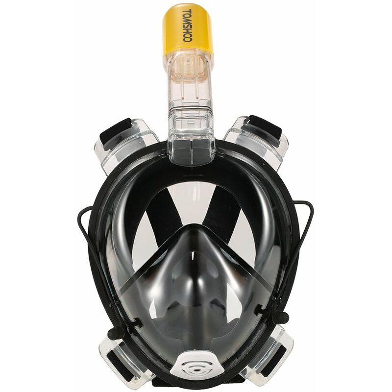 Masque De Plongee Adulte En Silicone Sec Complet, Lunettes De Natation + Ensemble Tuba, Noir, Taille L/Xl