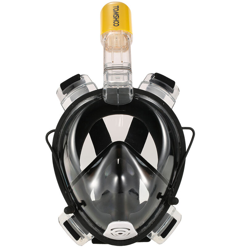 Masque De Plongee Adulte En Silicone Sec Complet, Lunettes De Natation + Ensemble Tuba, Noir, Taille S/M