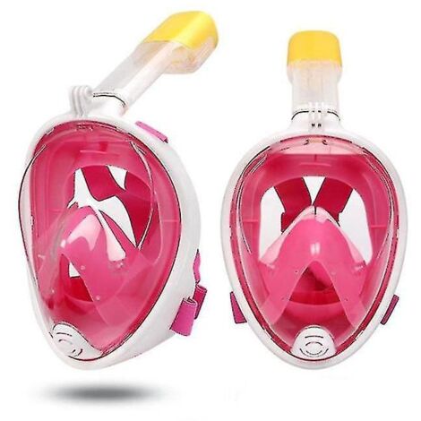 Masque de plongée intégral anti-buée, protection anti-fuite - Taille S - Rose-S-M