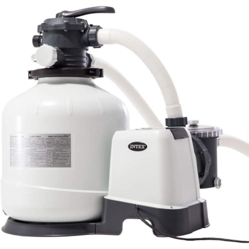 Intex - Pompe de filtration a' sable 26652 pour piscines a' 6 fonctions 12.000 l/h universelle pour piscines hors sol
