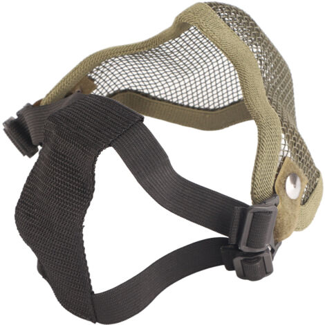 Masque de Protection en Acier Mesh Respirant 54-62 cm pour Sports Extérieurs Vert