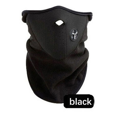 Masque de protection facial pour casque de vélo, pour le vent et le froid,black