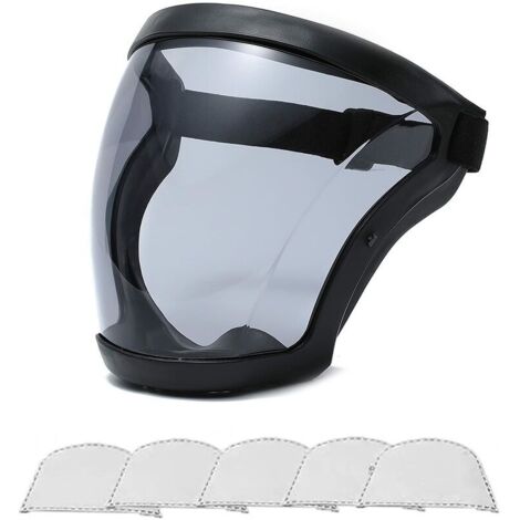 Masque de protection intégral HD transparent – Anti-poussière et éclaboussures – Conception anti-buée pour sport et équitation