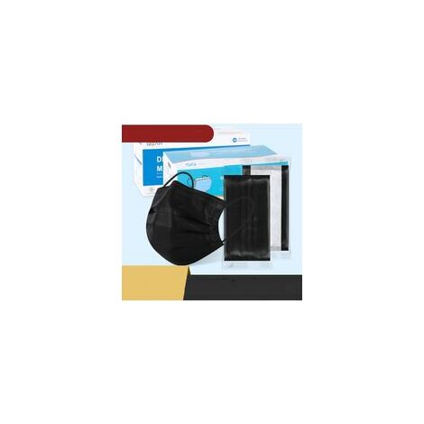 Masque de protection Masque chirurgical MEDICAL LE NOIR TYPE 2 Lot de 50 Certification CE Filtration EFB 98%