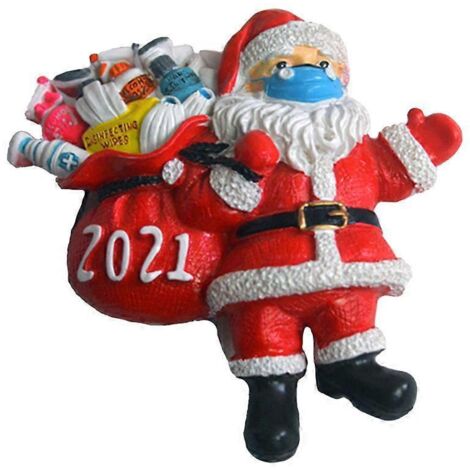 Masque de protection Père Noël Décoration de sapin de Noël Bonhomme de neige suspendu Décoration de Noël