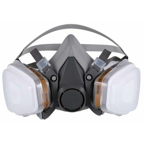 Masque de Protection Respiratoire Réutilisable Anti poussière Anti gaz avec Filtres
