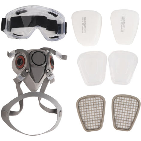Masque de Protection Respiratoire Réutilisable pour Soudure, Ponçage et Travail du Bois - Anti-Poussière et Produits Chimiques