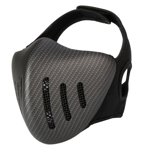 Masque de protection tactique TPU extérieur pour tir sportif, chasse et jeux de simulation - Couleur fibre de carbone