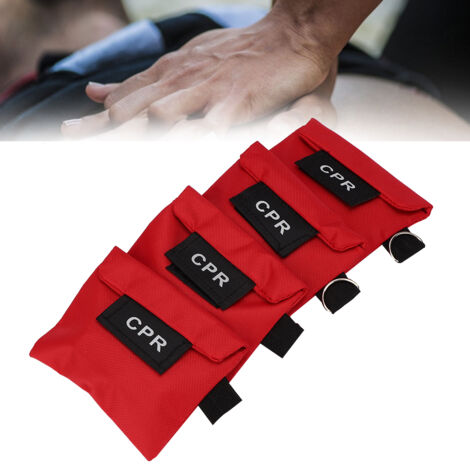 Masque de réanimation à usage unique pour formation premiers secours - 4 pièces incluses