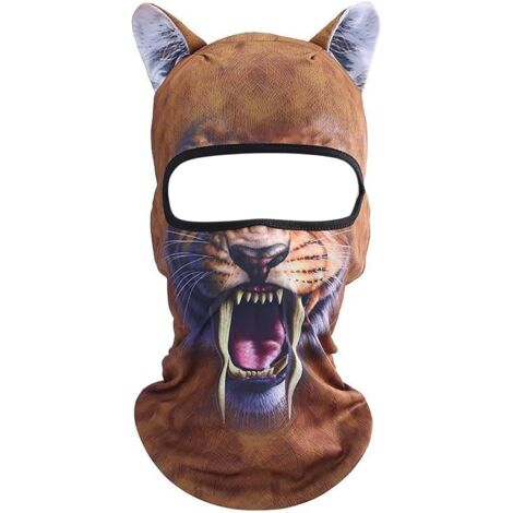 Masque de ski 3D avec oreilles pour festivals de musique, raves, ski, fêtes, activités de plein air comme protection du visage