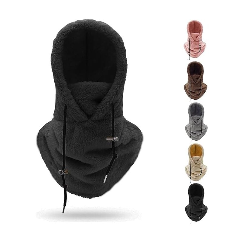 Fei Yu - Masque de ski à capuche Sherpa, cagoule polaire coupe-vent pour l'hiver