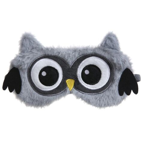 masque De Sommeil En Peluche De Hibou (19  11cm, Gris), 3d Peluche Enfants Nuit Masque Mignon Drle Dessin Anim Enfants Sommeil Masque Adulte Somme