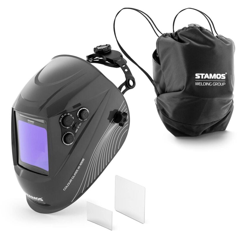 Masque de soudure - colour glass XI-100B - champ de vision en couleur Casque de soudure Casque de soudure automatique