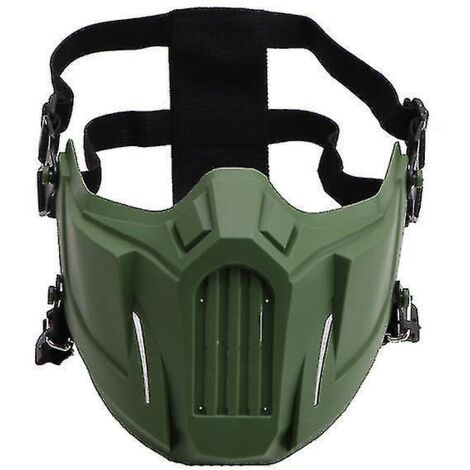 Masque de sport extérieur coupe-vent, anti-poussière, cosplay, ski, cyclisme, masque de sécurité ajustable VERT