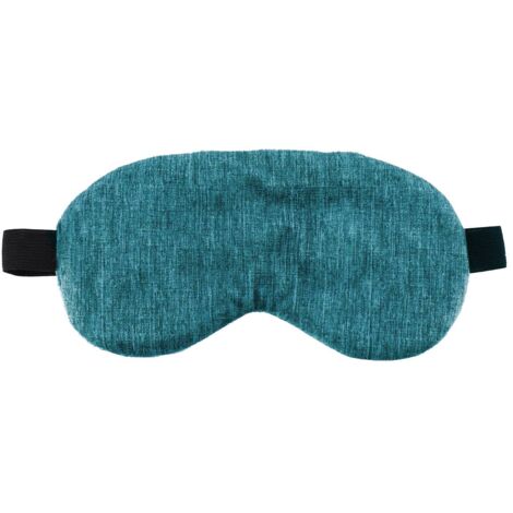 Masque de voyage velours imprime - bleu canard - Tendance