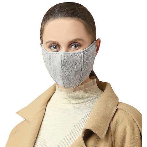 Masque d'hiver thermique coupe-vent pour femme, gris