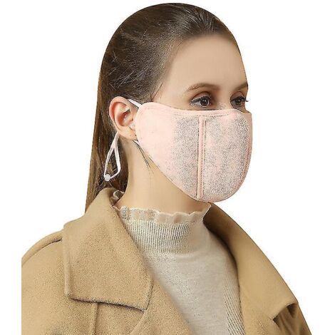 Masque d'hiver thermique coupe-vent pour femme, rose