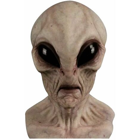 Masque en latex extraterrestre Halloween Masque d'horreur extraterrestre (Alien [Gris])