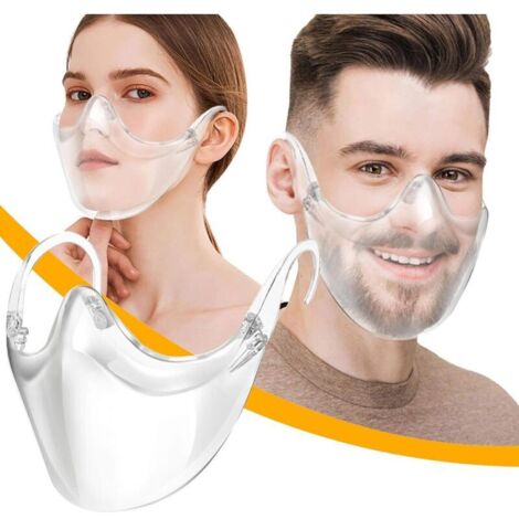 Masque En Plastique Transparent Peut Être Lavé Et Réutilisé Pour Protéger Le Visage Du Brouillard Et Des Éclaboussures