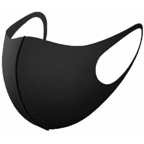 Masque en soie de glace unisexe lavable et réutilisable (10 pièces) Noir, Adélala Cisea
