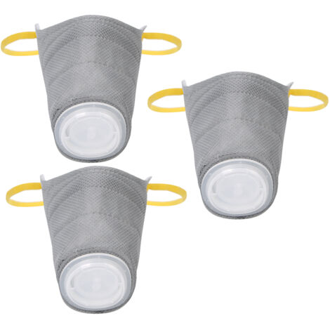 Masque facial anti-brouillard pour chien, réutilisable et ajustable - Lot de 3 (Gris, Taille S)