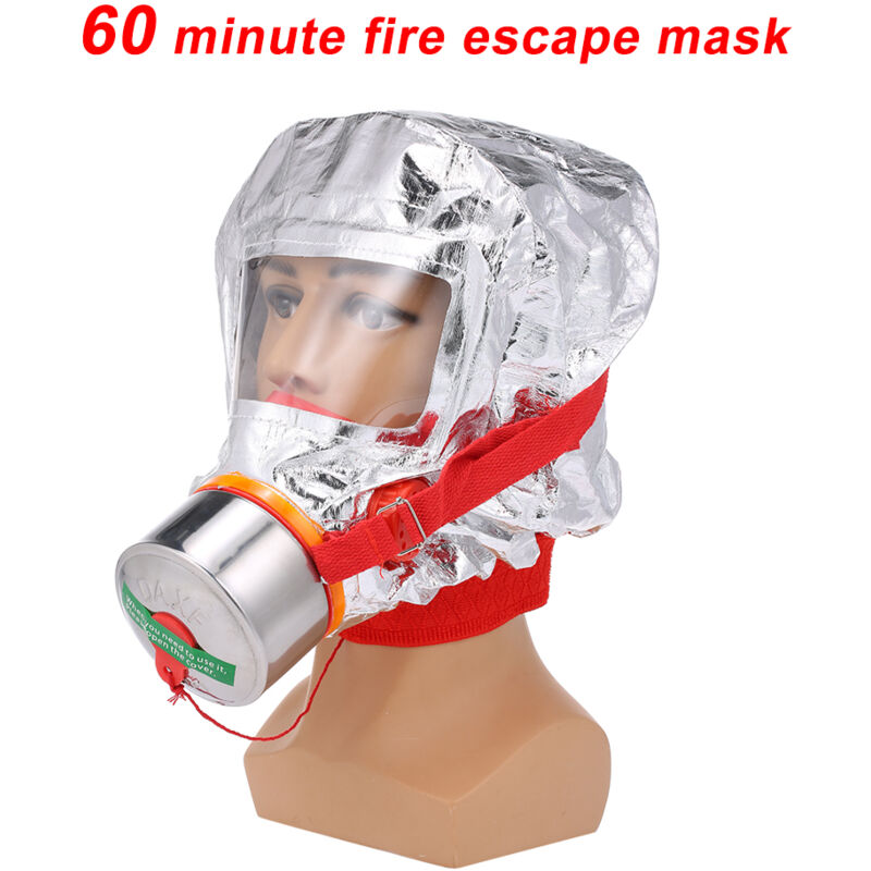 Lifcausal - Masque facial anti-incendie, respirateur d'auto-sauvetage, masque à gaz, protection faciale, cagoule d'évacuation d'urgence personnelle