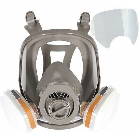 Masque à gaz chimique 6800 Respirateur anti-buée Filtre complet de masque  facial pour gaz acide industriel, insecticide de peinture en aérosol de