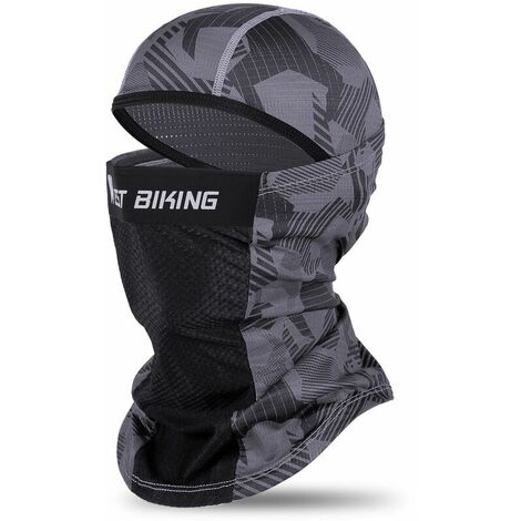 Masque facial de protection UV Cache-cou protecteur contre le soleil Doublure de casque d'exterieur Masque de cyclisme Foulard polyvalent Manches de cou respirantes Anti-poussiere et anti-gouttelettes