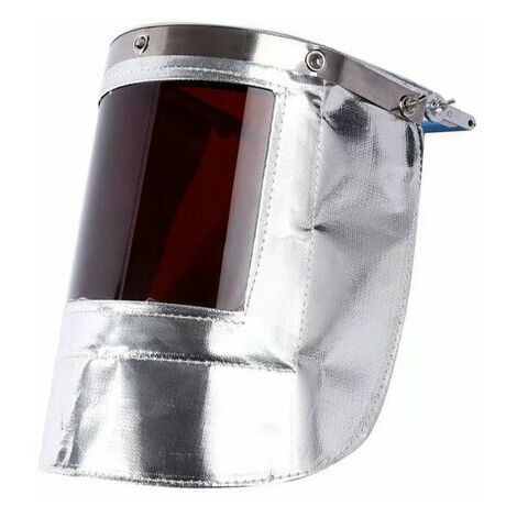 Masque facial en feuille d'aluminium résistant aux hautes températures pour la métallurgie de fusion avant du four, masque facial en feuille d'aluminium ignifuge et thermique (B) DRIVE