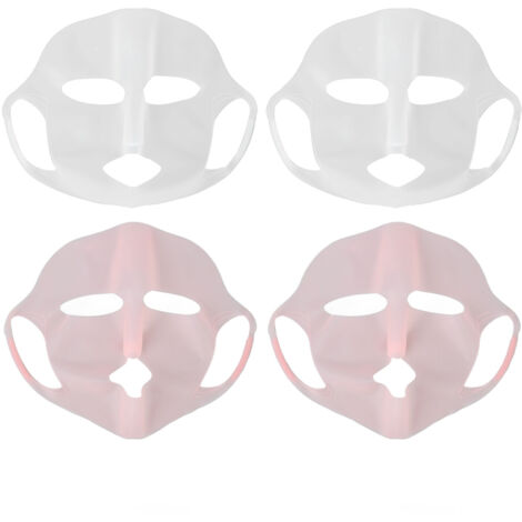 Masque facial en silicone pour feuille - 4 pièces, couvre-visage hydratant, support pour masques tissu