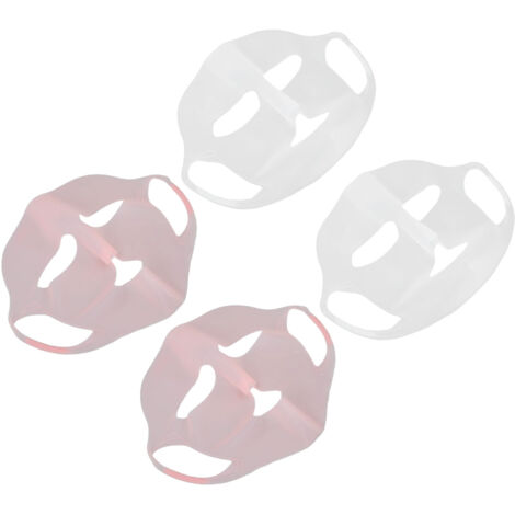 Masque facial en silicone pour feuille, couvre-visage hydratant, 4 pièces, étui pour masque tissu