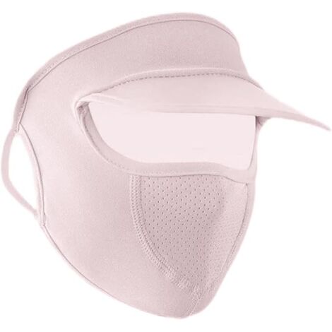 Masque facial en soie glacée avec protection UV et design chapeau de soleil pour le cyclisme en extérieur