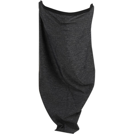 Masque facial été unisexe en soie glacée sans couture, protection solaire, absorption d'humidité et évacuation de la sueur, design à attaches d'oreille, gris foncé