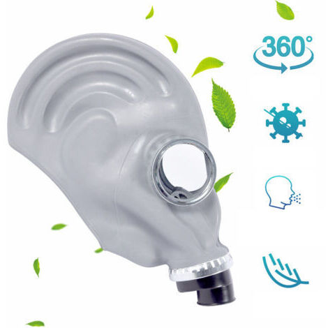 Masque Facial Industriel en Caoutchouc avec Filtration Auto-amorçante for La Protection Contre La Peinture Au Pistolet(1pc Mask)