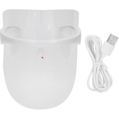 Masque facial LED 3 couleurs, protection transparente, imperméable et anti-poussière