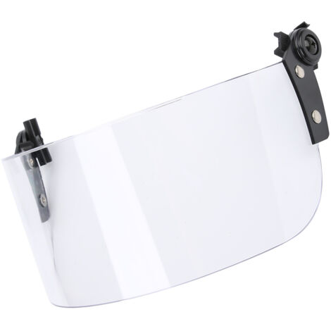 Masque facial transparent à cadre noir avec lentille renforcée et visière flexible anti-choc