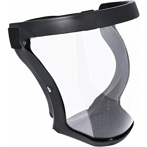 Masque facial transparent anti-buée unisexe pour cyclisme. étanchéité durable et sûre. protection du visage. anti-sable (Noir)
