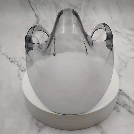 Masque facial transparent réutilisable avec coussinets nasaux et conception pliable pour une couverture optimale du visage