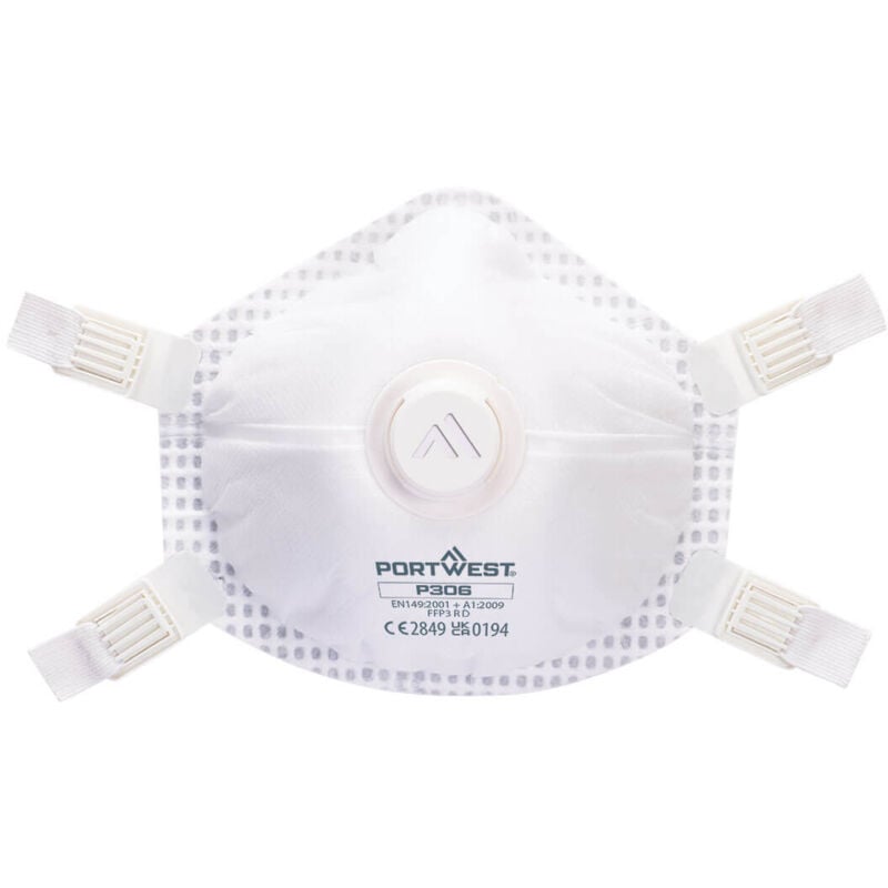 Boite de 5 masques FFP3 Ultimate réutilisable avec valve Blanc