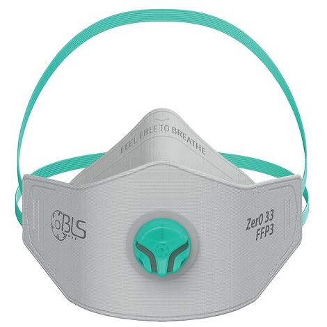 Masque jetable pliable ZERO FLAT avec valve FFP3 boîte de 8 - BLS