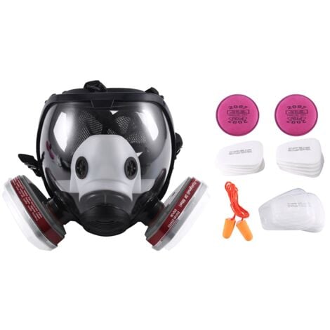 Masque Anti-poussière - Respirateur Sur Fond De Bois Brun Foncé