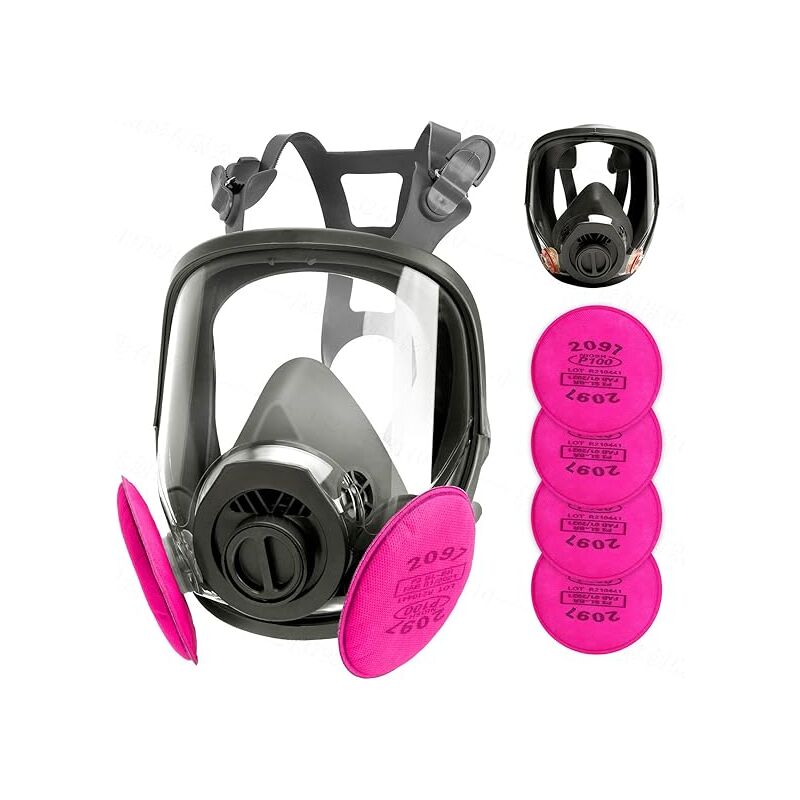 Masque, masque réutilisable avec filtre, masque à gaz anti - produits chimiques / vapeurs organiques / formaldéhyde