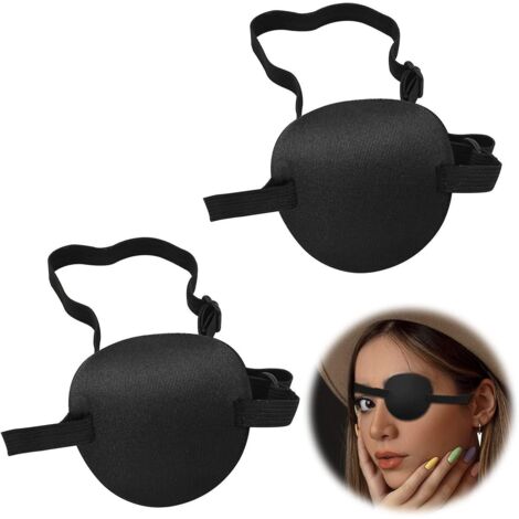 masque Pour Les Yeux 2 Pices (noir) Pour Adultes Et Enfants, Masque Pour Les Yeux Paresseux Mdical Rglable En 3d Avec Boucle Pour Les Yeux Gauche