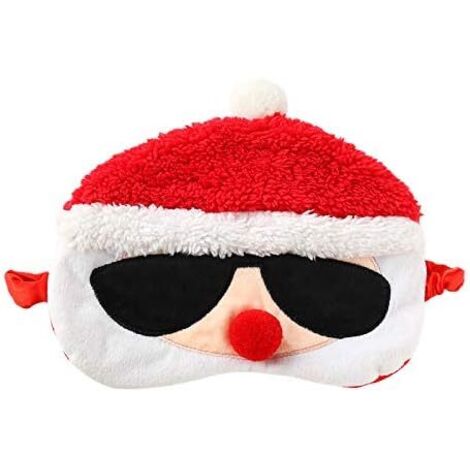 Masque pour les yeux respirant Funny Santa Novelty (Rouge),